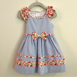 Seersucker Bonnie Jean Girls 2T Dress - New Without Tags